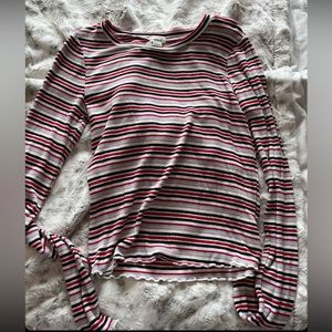 Garage striped crop top